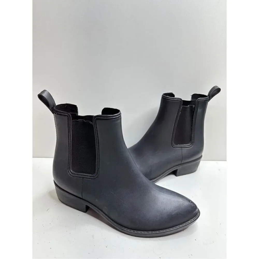 Jeffrey Campbell Boots Women 6 Havana Matte Black Waterproof Pointed Toe Booties